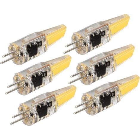 Lot de 6 Ampoules LED G4 COB 6W 500LM en Gel de Silice, Lampes Économie d'Énergie pour Plafonnier, Lampe Murale, Lampe de Table 220V (1/4)
