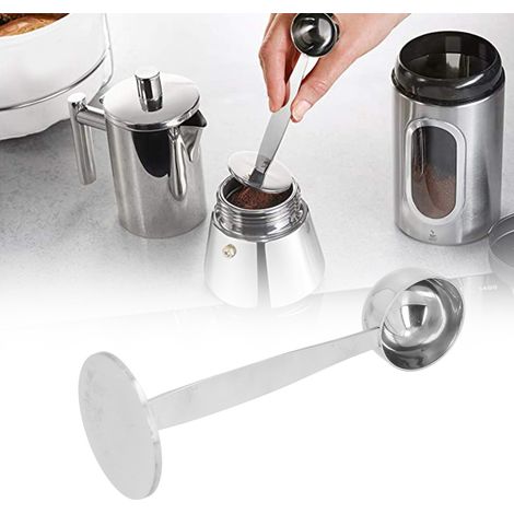 Kaffeetamper aus Edelstahl, doppelter Kaffeelöffel aus Edelstahl, 2-in-1-Kaffeespender (1/5)