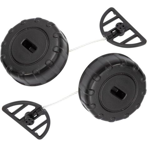 Lot de 2 Bouchons de réservoir d'huile pour Stihl 017 018 pour MS170 MS180 Bouchon d'essence Remplacement N° 1130 350 0500 Pièces de rechange pour tronçonneuse (1/4)