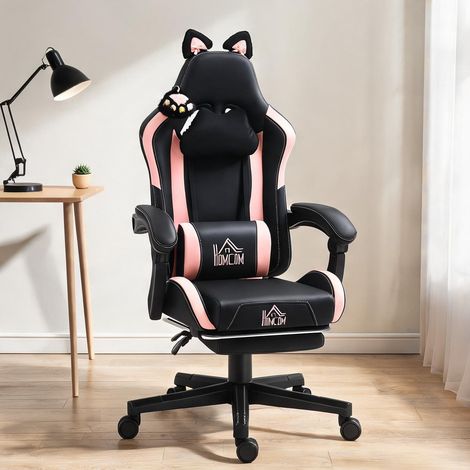 Chaise de bureau negru en piele ecologică burete 65 x 62 x 124 cm (1/5)