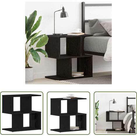 Rangement chambre - Cabinet de chevet Chêne noir 50 x 30 x 51,5 cm (1/5)