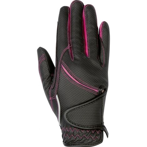 6 Jahre, Schwarz und Sand 9117: Damen- und Mädchen-Sommer-Reithandschuhe Fashion Model (1/5)