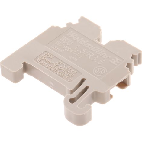 Bloc de jonction rail DIN Weidmuller WDU, 1.5mm², A visser, Beige foncé ( Prix pour Paquet de 5 )
