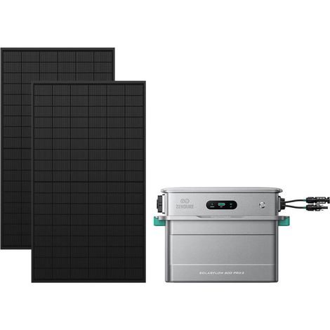 Zendure SolarFlow 800 Pro 2 - Stockage énergétique solaire domestique 800W, gestion intelligente, IP65, avec 450Wx2 Panneau Bifacial