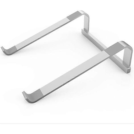 Support de bureau/ordinateur portable stable et ergonomique en aluminium avec système de refroidissement intégré (argenté) (1/4)