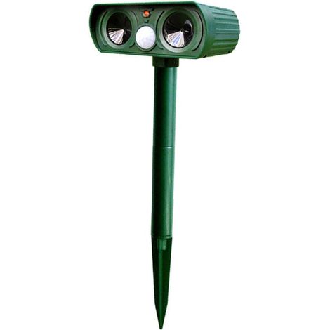 Repelente ultrasónico solar para mascotas, ideal para jardines, perros y gatos. Con sensor PIR. (1/5)