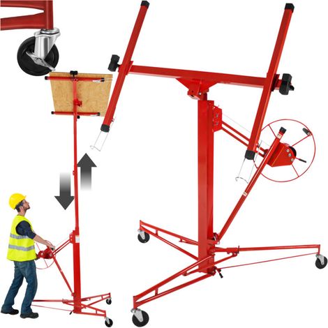 Lève-plaque avec 68 kg de capacité en acier rouge (1/5)