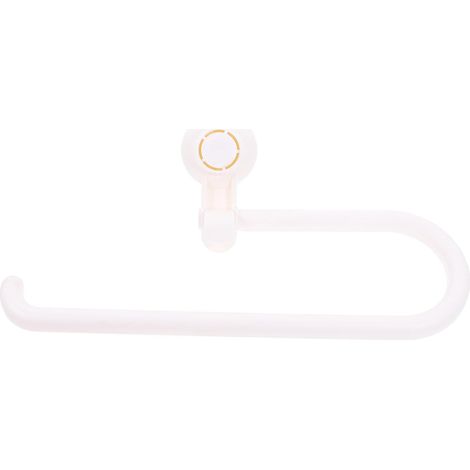 Toallero blanco de ABS con ventosas, no requiere taladro para el baño. (1/5)