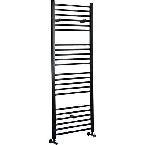 Hudson Reed – Sèche-serviettes eau chaude noir mat 160 x 60 cm – Acier – Puissance 919W – Design moderne pour salles de bains contemporaines