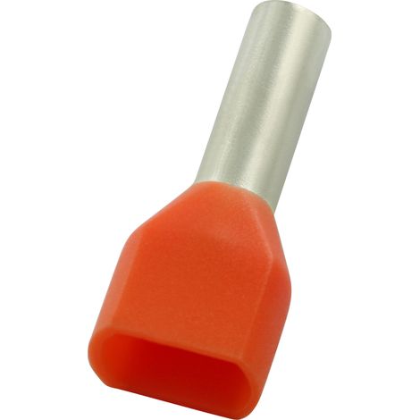 Embout de câblage RS PRO, 2 x 0.5mm², Orange, longueur 8mm, 2 entrées