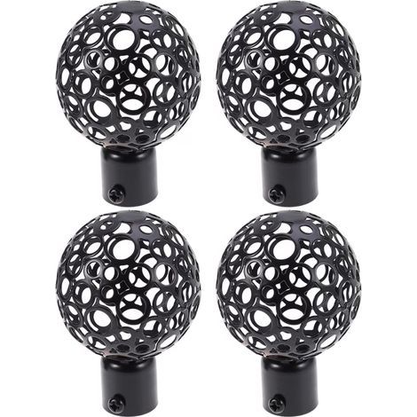 Lot de 4 embouts de tringle à rideaux ajourés pour fenêtre. - Lot de 4 embouts de tringle à rideaux ajourés pour fenêtre. (1/5)