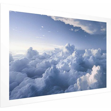 Poster – Himmelslandschaften: Strahlen erleuchten flauschige Wolkenformationen (1/4)