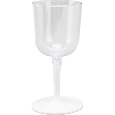 Verres à vin pliables et portables, incassables, transparents, détachables, en plastique blanc, pour le camping et les voyages.