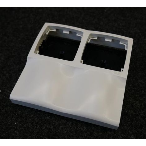 Support double blanc d'appareillage en saillie Legrand pour moulure ATA12/20x50 Ateha HAGER