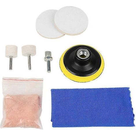 Kit de polissage de pare-brise de voiture en 8 pièces, outil pour enlever les rayures sur le verre --- (1/5)