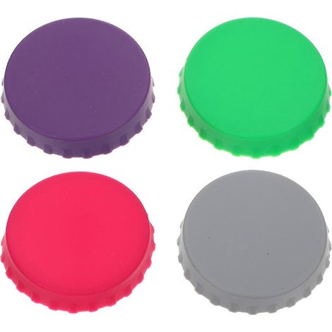 Lot de 4 couvercles en silicone pour canettes de boissons, fermeture hermétique et pratique.-6.5X6.5X1.1CM (1/4)