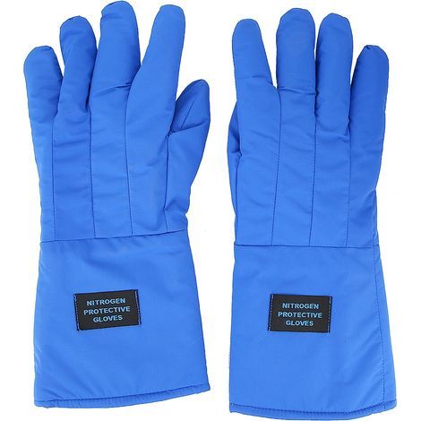 Ortviai Gants Cryogéniques 38 cm Bleus – Résistants à -250 °C, Étanches et Respirants pour Azote Liquide (1/3)