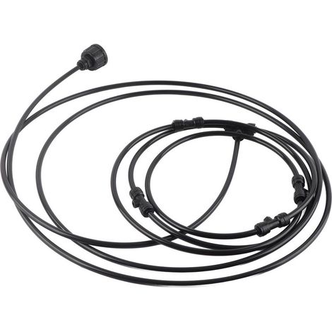Anello di nebulizzazione nero per il raffreddamento esterno – Sistema a bassa pressione con diffusori per giardino e terrazza (1/4)