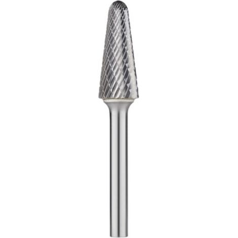 Fraise carbure Rhodius L ALPHA, forme L (KEL), cône rond, 12,7 x 32,0 x 6,0 x 77 mm (1/2)
