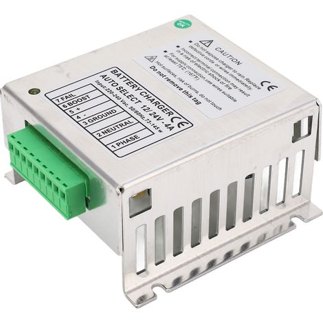 Chargeur de batterie pour générateur 12/24 VDC, détection automatique de tension, 220-240 VAC, chargeur moteur (1/5)