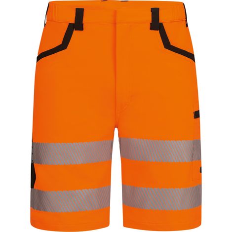Gr .48 ROUEN WARNSCHUTZ STRETCH-SHORTS orange ROUEN HIGH VISIBILITY STRETCH (1/4)