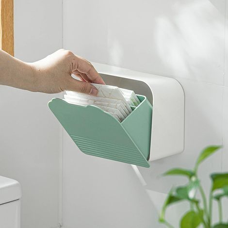 Aufbewahrungsbox für Make-up-Pads, Wattestäbchen, Wattebällchen, Schwämme, Badesalze, grüne (1/5)