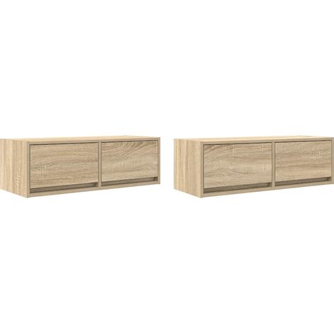 Maison Exclusive - Muebles de TV 2 uds Roble Sonoma 80x31x25,5cm (1/5)