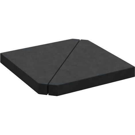 Disques de musculation Parasol, lot de 2, triangulaires, en granit noir, 14 kg (1/5)
