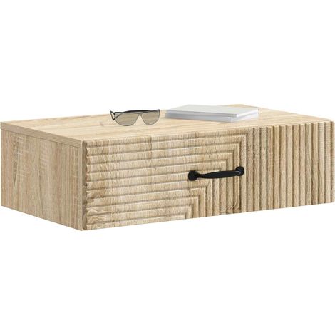 Maison Exclusive - Tavolino da Parete Laterale Rovere Sonoma 59 x 34,5 x 17 cm
