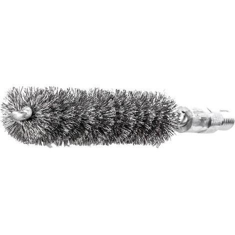 Cepillo tubular con hilo M6 Ø 8 mm. Acero, peso 0.15 mm menos maniobra