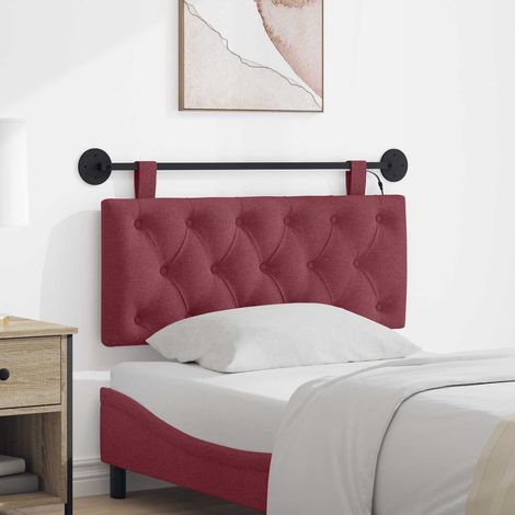 vidaXL Cabecero colgante Con luz LED Rojo vino Tela (1/5)