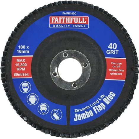 Faithfull Flap Disc 100mm Coarse (1/2)