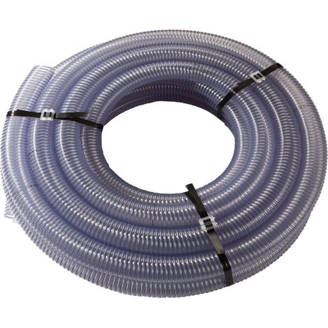 Pellet Saugschlauch PVC 20m inkl. 4x Spannbackenschellen Pelletkessel Heizkessel