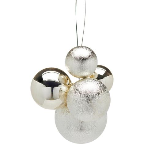Decorazione grappolo groovemixcon 5 palline champagne EDG