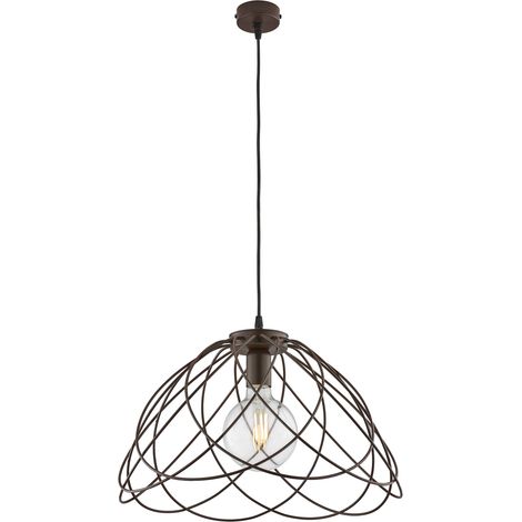 Sospensione Moderna 1 Luce Pagoda In Ferro Laccato Ruggine (1/3)