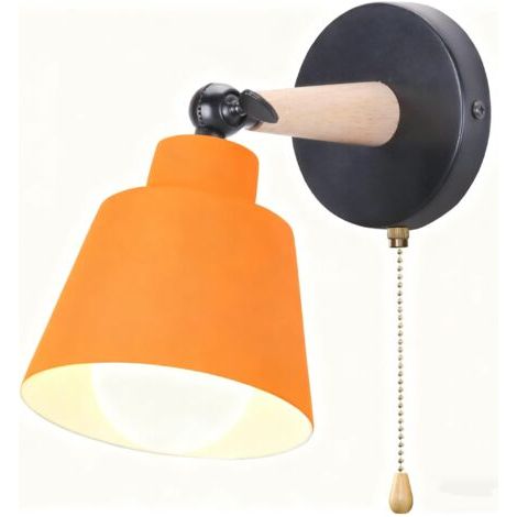 royaluxe- Applique Murale Moderne Applique Murale Rétro Minimaliste Lampe Murale D'Intérieur Nordique E27 Orange (1/5)