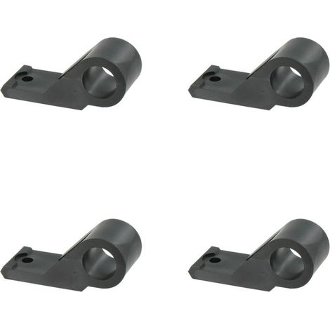 Store Menuiserie – Lot de 4 colliers déportés pour espagnolette – Composite noir – Entraxe de fixation 20mm – Pour volets battants bois et alu