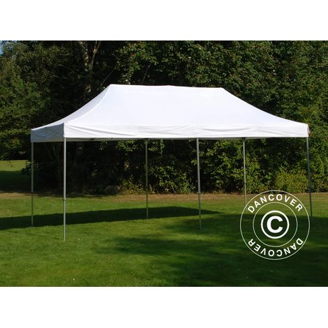 Tente Pliante Chapiteau pliable Tonnelle pliante Barnum pliant FleXtents Steel 3x6m Blanc (1/3)