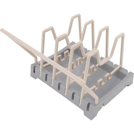 Support pour couvercle de casserole en PP durable, gain de place, base stable et antidérapante, large usage, organisateur de planche à découper type B (1/5)