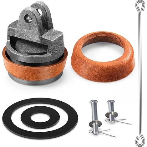 Ersatzkolben für Handpumpen Typ 75, Kolbenstange, Lederdichtungssatz, Schrauben, Dichtring, Ersatzteile für Gartenwasserpumpen (1/5)