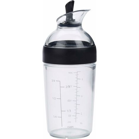 royaluxe - Shaker à vinaigrette compact - Shaker pour sauce salade - Bouteille transparente - noir (1/5)