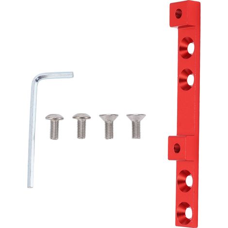 Porte-bidon vélo réglable 4 trous - fixation ajustable pour cadre - position personnalisable - rouge vif (1/5)