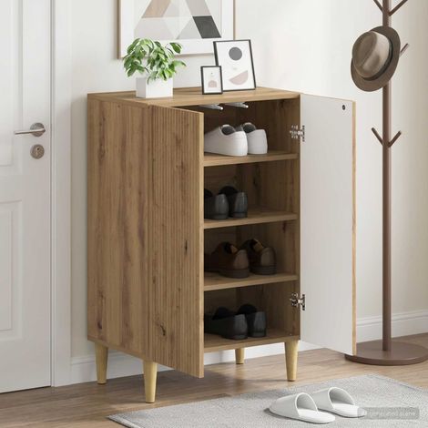 vidaXL Shoe Cabinet ARNHEM 59.5 x 39.5 x 90 cm Engineered Wood (1/5)