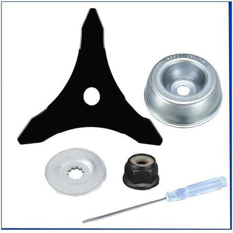 Kit de mantenimiento de accesorios para cuchillas de desbrozadora Ulisem con adaptador de cuchilla para cortadora de césped (1/4)