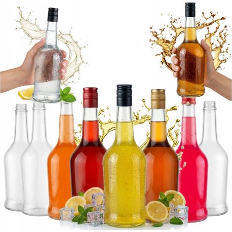 10 Glasflaschen Napoleon Geschenk 500ml Flasche Likör Alkohol Saft (1/5)