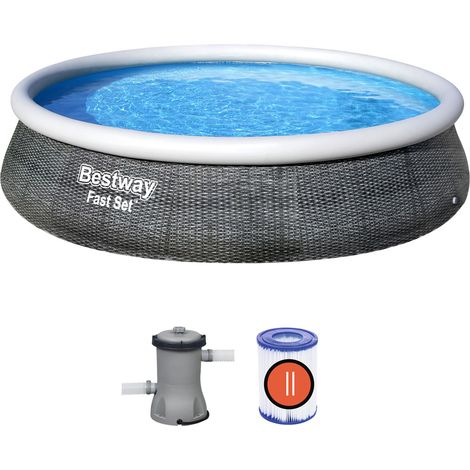 Bestway Fast Set Swimmingpool Schwimmbecken Baden Sommer Wasser
Fast-Set-Pool (1/10)