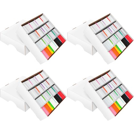 4 Rangées Boîte de Rangement de Cartes,Pour 13760+ Boîte de Rangement Pour Cartes à Collectionner Avec 48 Séparateurs Colorés et Rubans,Boîte de Rangement Pour Carte de TCG. (1/5)