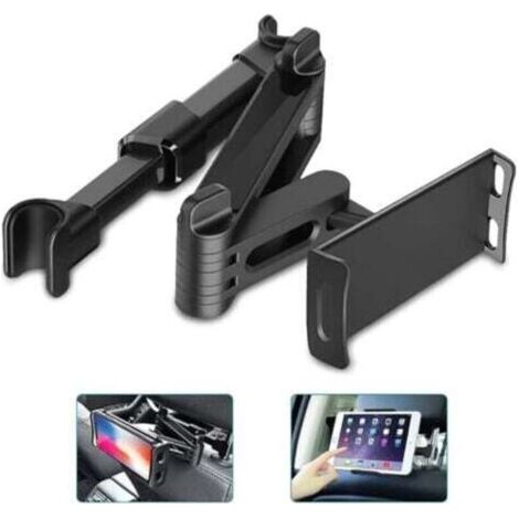 [Support Tablette Voiture] [Télescopique 360°] [Coussin Arrière Noir] (1/4)