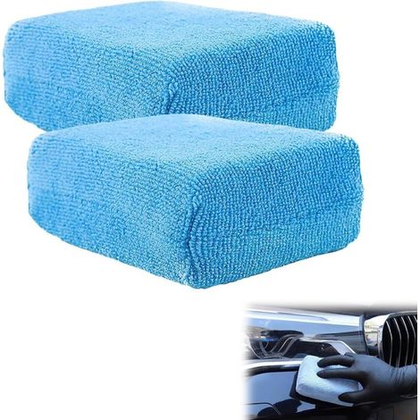 Pack of 2, Absorbent Microfiber Car Anti-Fog Cloths for Cleaning Glass Mirrors, Mirrors and Windows, Absorbent Sponge, Double-Sided, Reusable (1/5)
