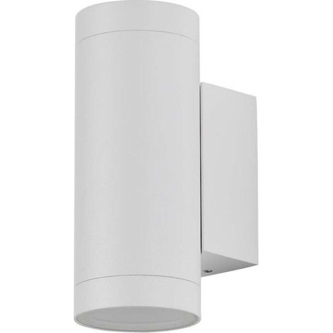 AMXCNOY Spot mural LED rond en aluminium avec 2 douilles GU10, couleur blanc mat, indice de protection IP54, référence 2970 (1/5)